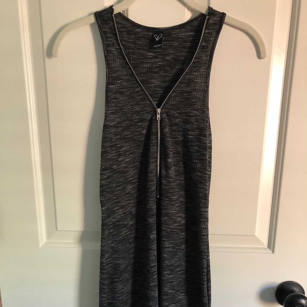 Fitted half zip dress